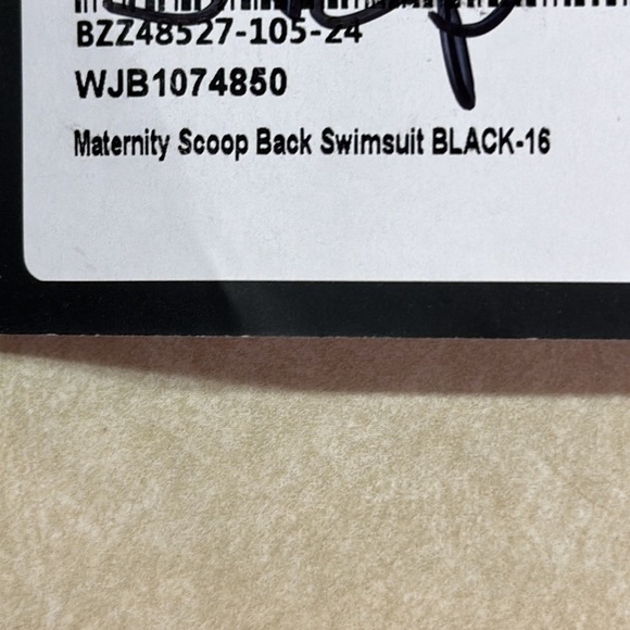 Boohoo Maternity One Piece Scoop Back Swimsuit Black Grow With Me Size 16 NWT - Picture 5 of 7